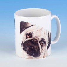 8113 Mug-MARK CHARLES-COLOURED PUG